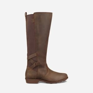 Teva Ellery Tall Waterproof Damen Stiefel Braun (Österreich)